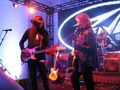 NAMM 01.2014 - Larry with Hunter Craig (B) and Charlie Lorme (D)