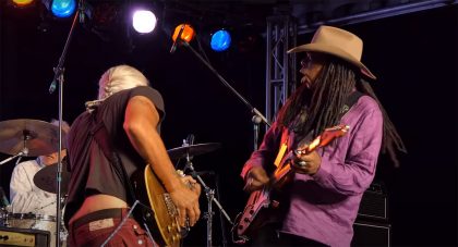 05.2021 - Dallas International Guitar Festival - Larry and George Lynch. Photo Source: 1AnitrasDance